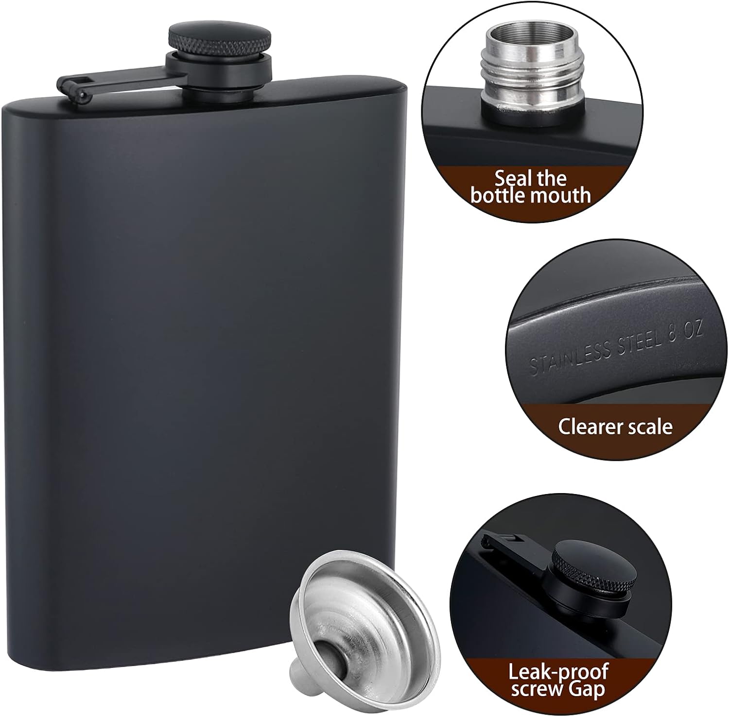 8 oz Stainless Steel Flask