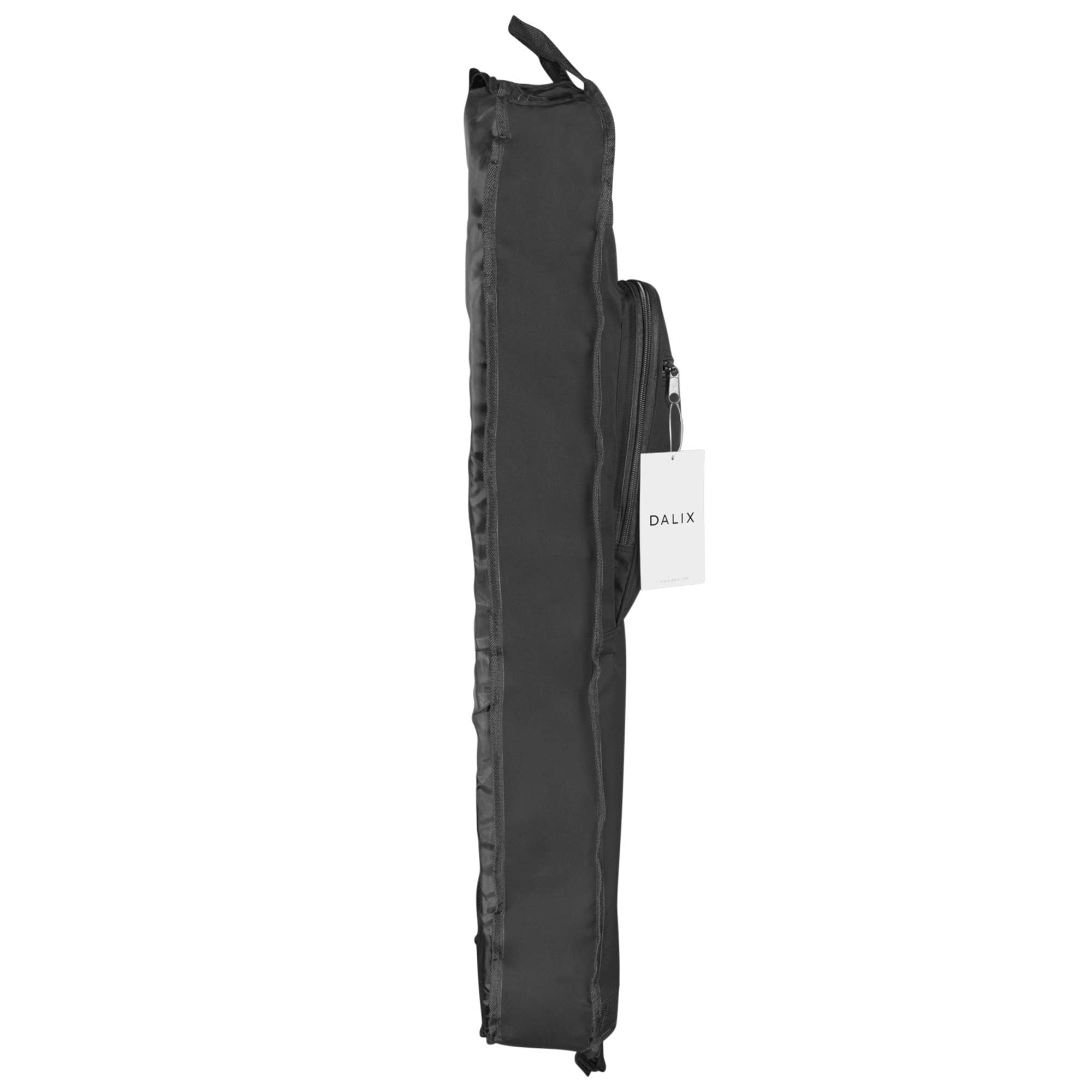 Black 39" Foldable Garment Bag with Personalized Leather Patch