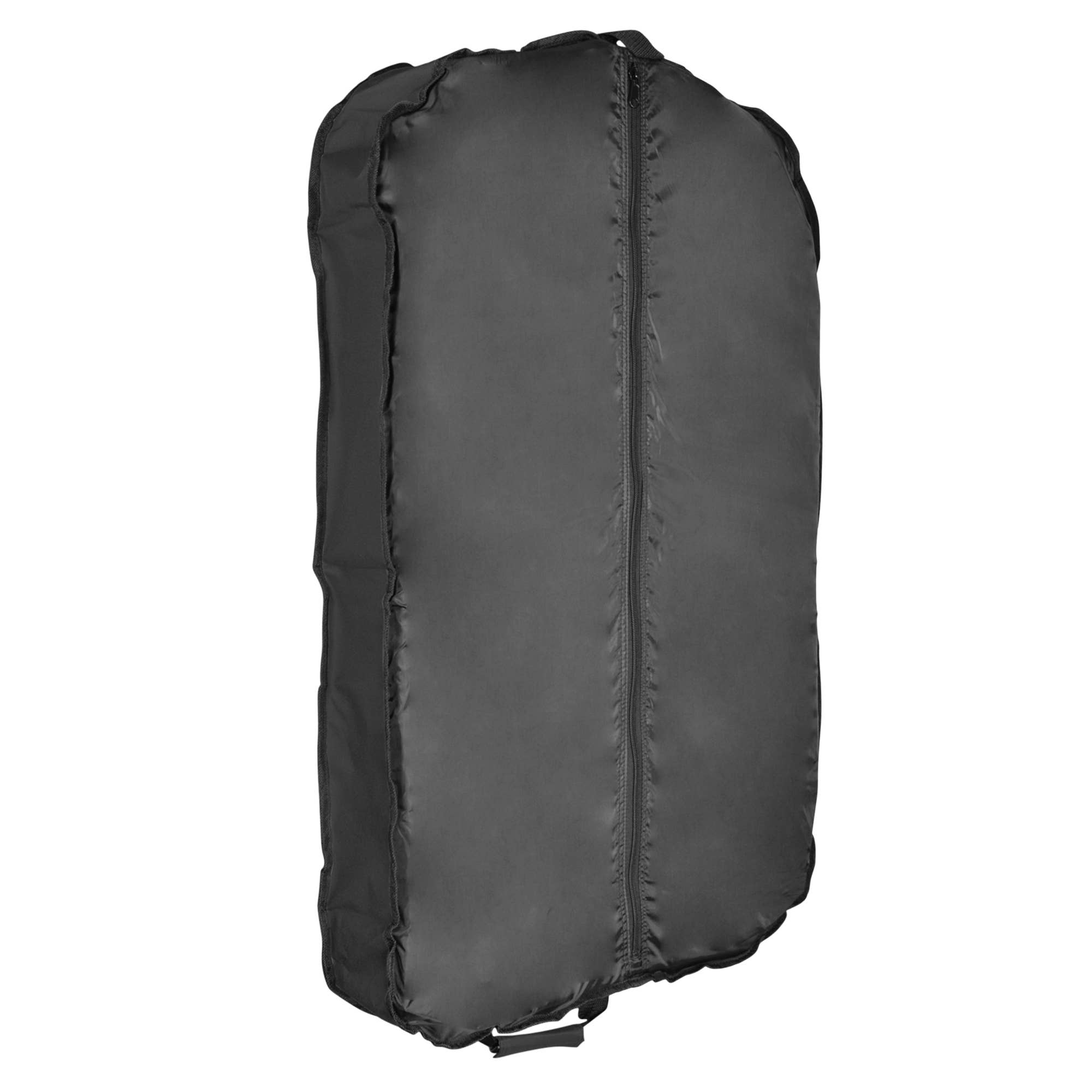 Black 39" Foldable Garment Bag with Personalized Leather Patch