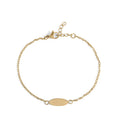 7" Oval Engravable Chain Bracelet