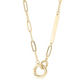 16 +4" "Paperclip Charm Holder Necklace