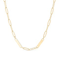 16 +2" Paperclip Double Bar Necklace
