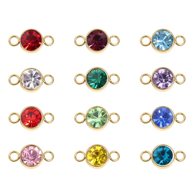 Signature Round Birthstone Connector Charm