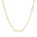 18" Paperclip Single Bar Necklace