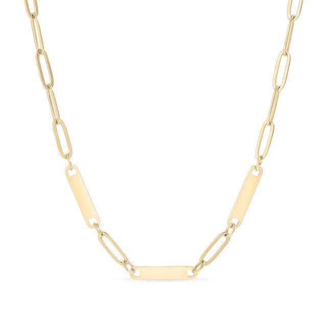 16 + 2" Paperclip Triple Bar Necklace