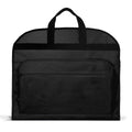 Black 39" Foldable Garment Bag with Personalized Leather Patch