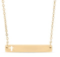 18" Cutout Cross Bar Necklace