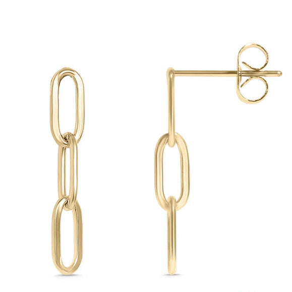 Signature Paperclip Drop Earrings