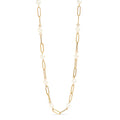 16 +2" Paperclip Pearl Necklace